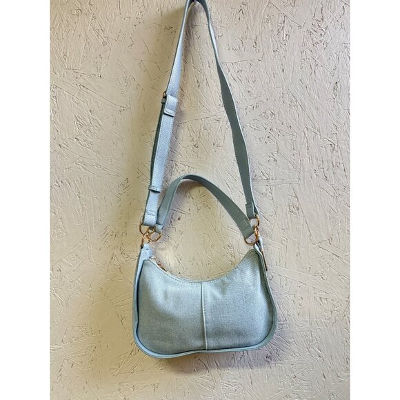Macy's On 34th Dyanne denim small shoulder crossbody bag - Blue - Picture 8 of 12
